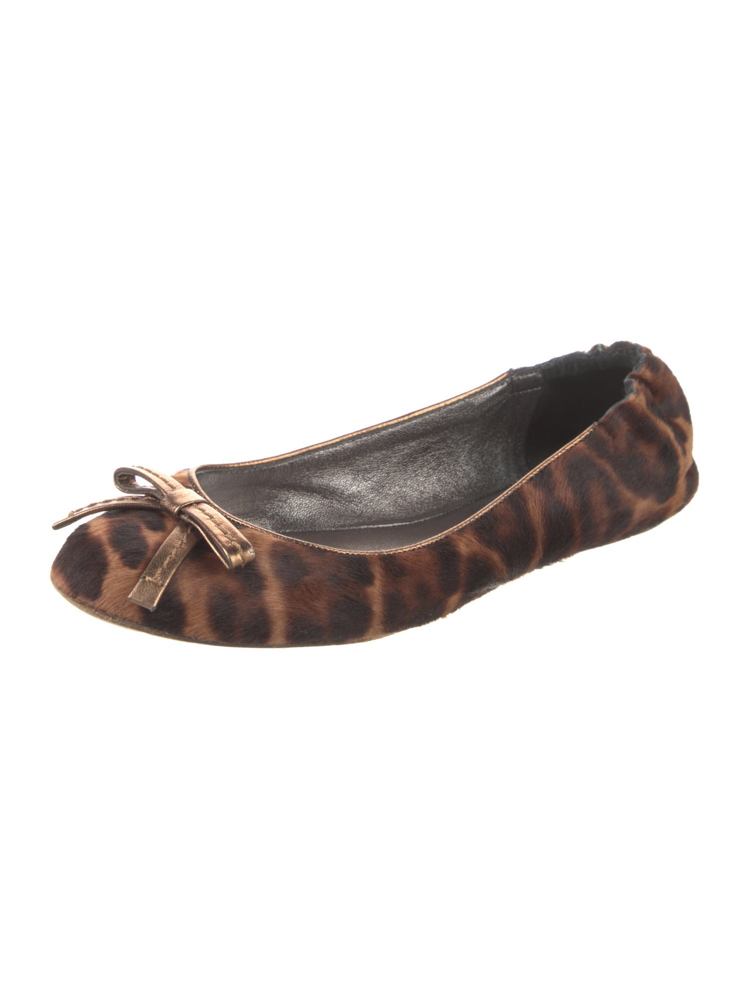 Dolce & Gabbana Ponyhair Animal Print Ballet Flats