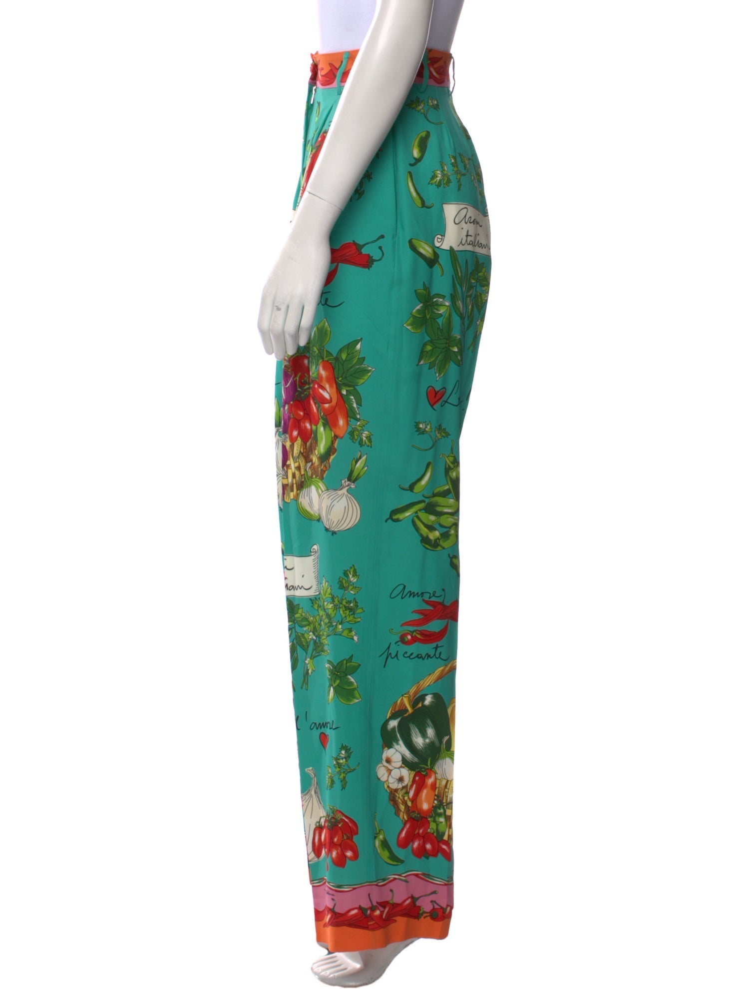 Dolce & Gabbana Silk Wide Leg Pants