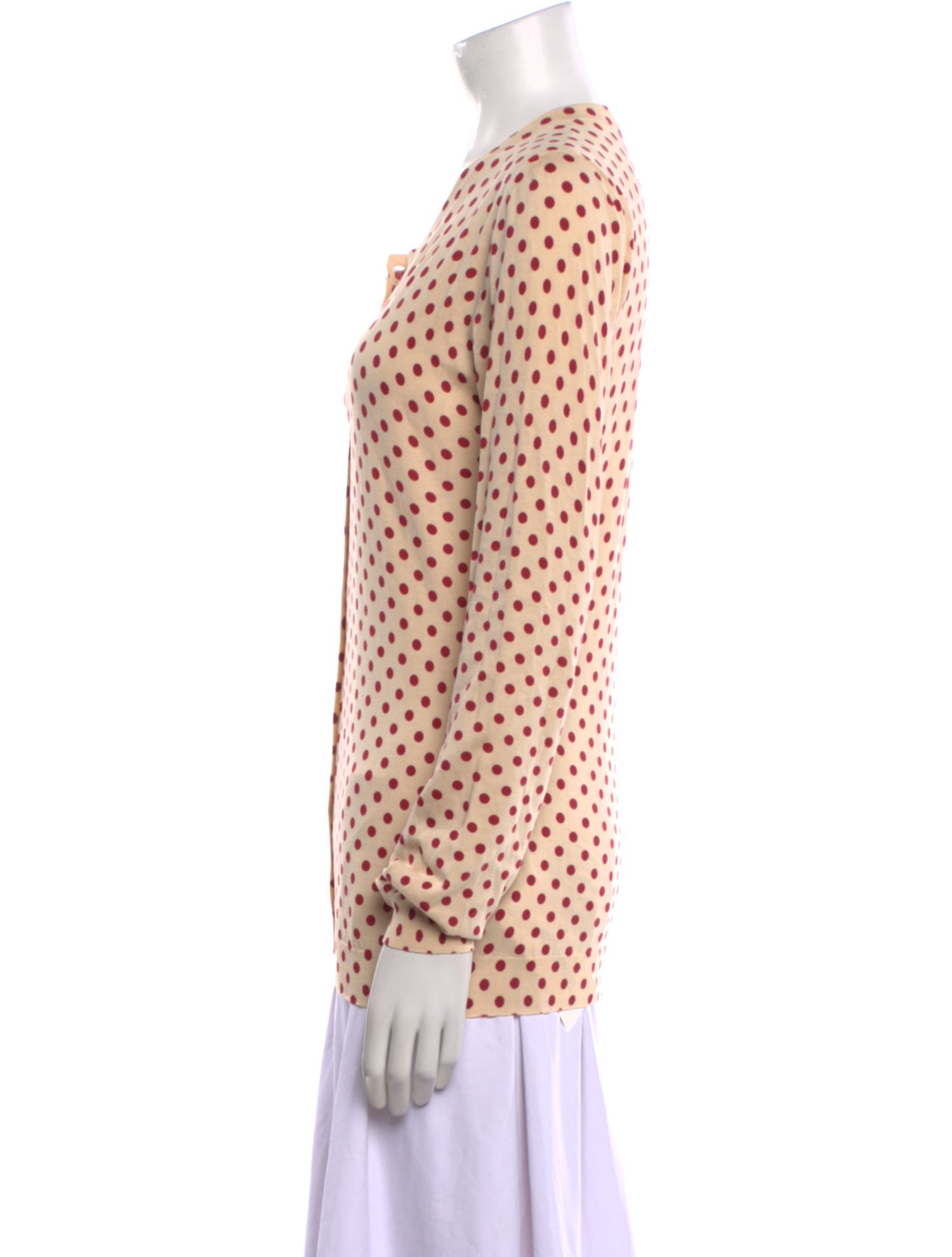 Dolce & Gabbana Polka Dot Print V-Neck Sweater