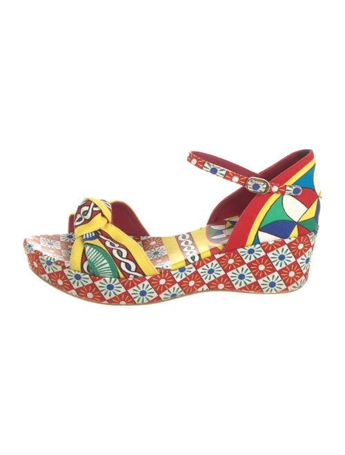Dolce & Gabbana Canvas Printed Sandals