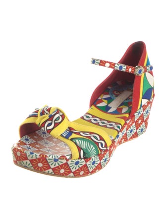 Dolce & Gabbana Canvas Printed Sandals