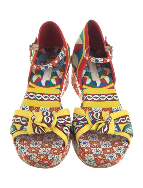 Dolce & Gabbana Canvas Printed Sandals