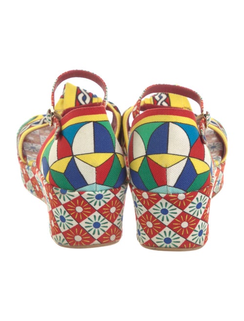 Dolce & Gabbana Canvas Printed Sandals