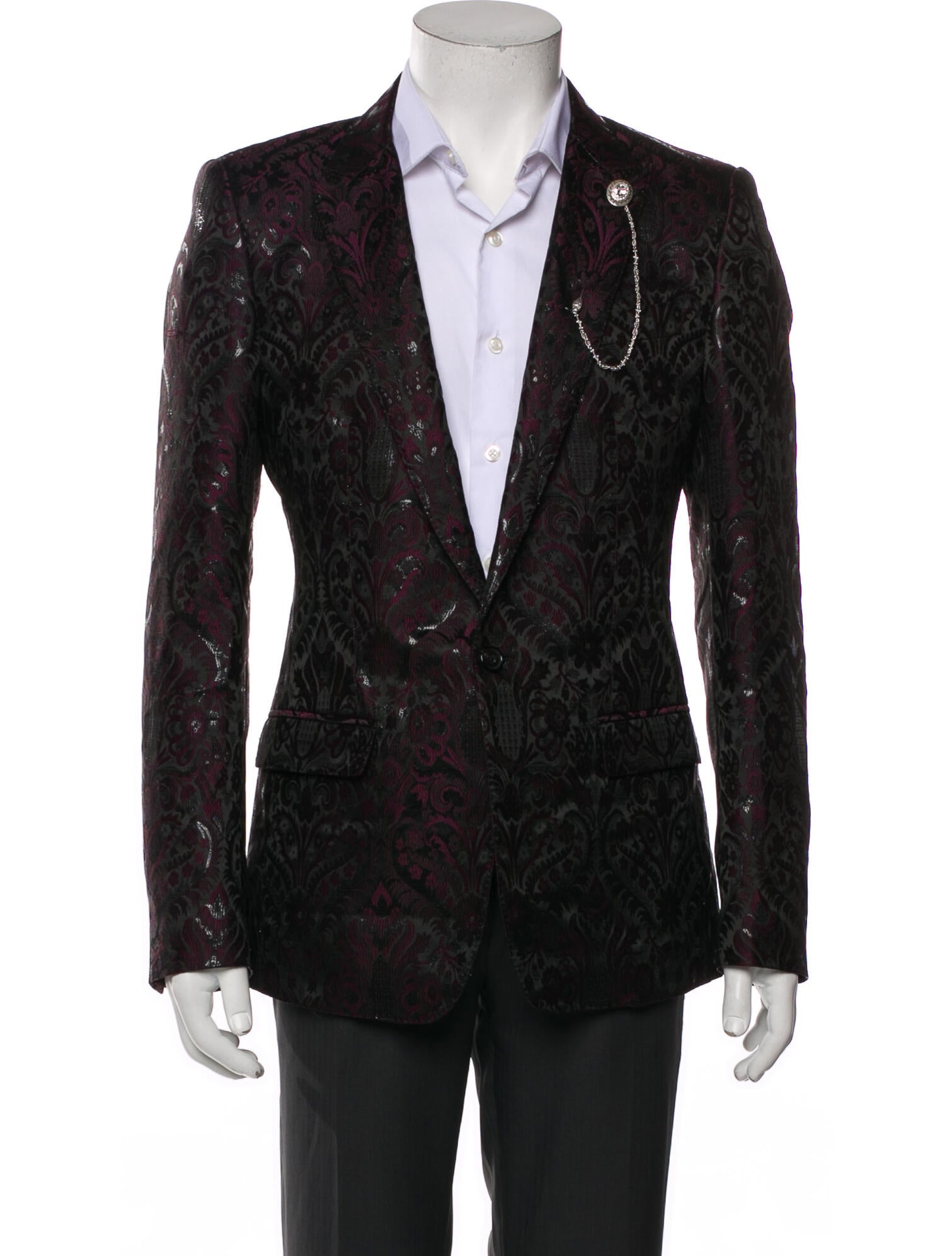 Dolce & Gabbana Printed Crystal Embellishments Blazer