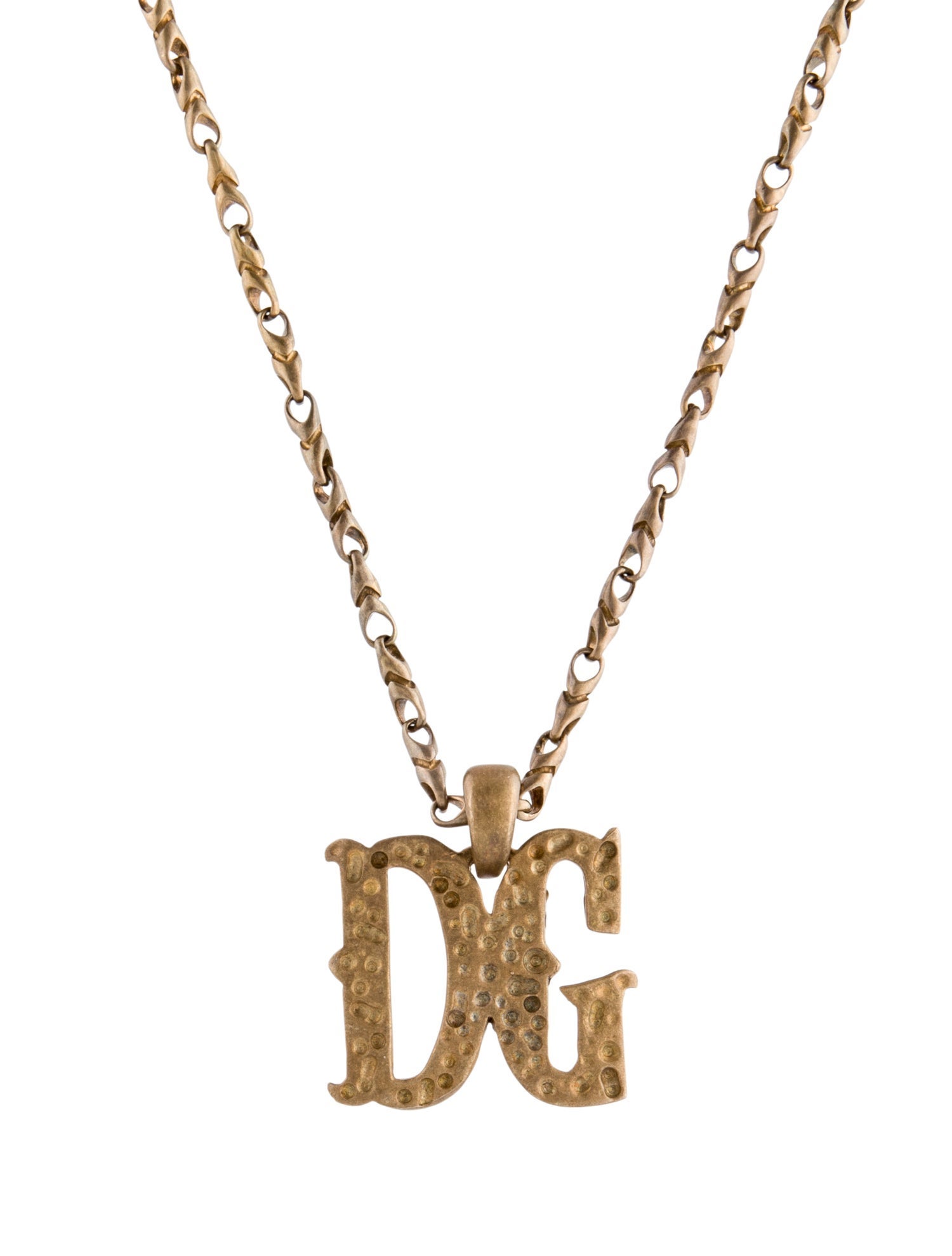 Dolce & Gabbana Vintage DG Logo Pendant Necklace
