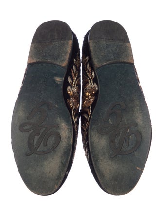 Dolce & Gabbana Velvet Printed Loafers
