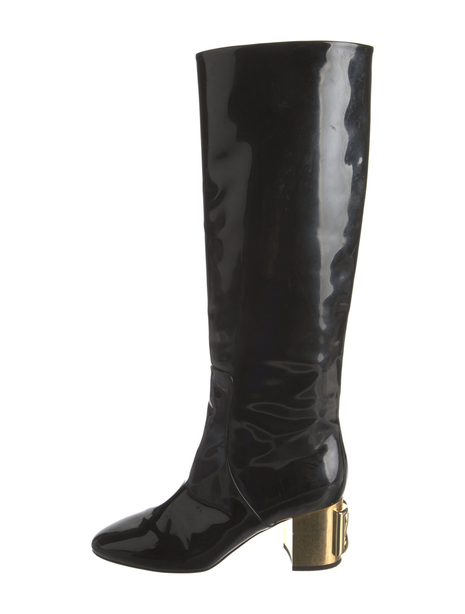 Dolce & Gabbana Patent Leather Riding Boots