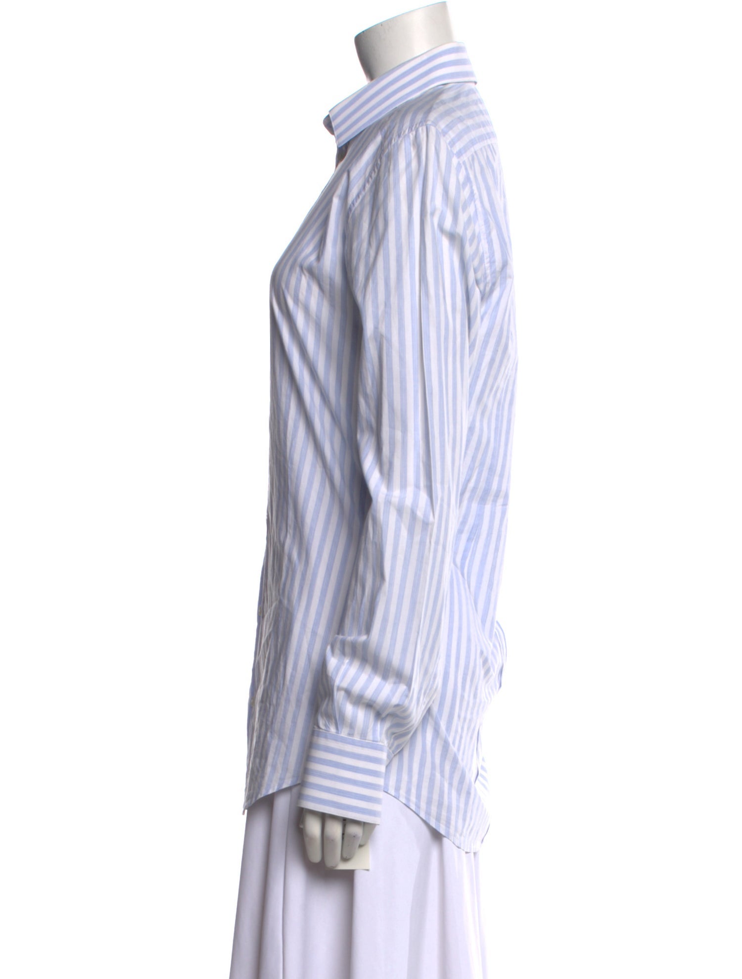 Dolce & Gabbana Striped Long Sleeve Button-Up Top