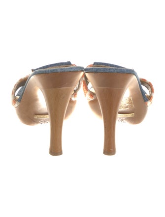 Dolce & Gabbana Denim Printed Slides