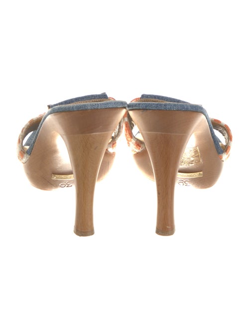 Dolce & Gabbana Denim Printed Slides