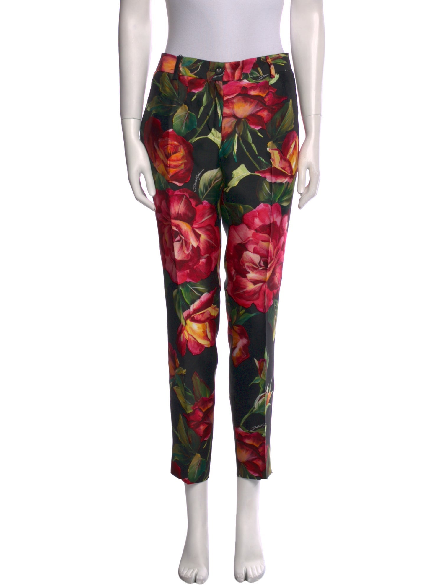 Dolce & Gabbana Silk Straight Leg Pants w/ Tags