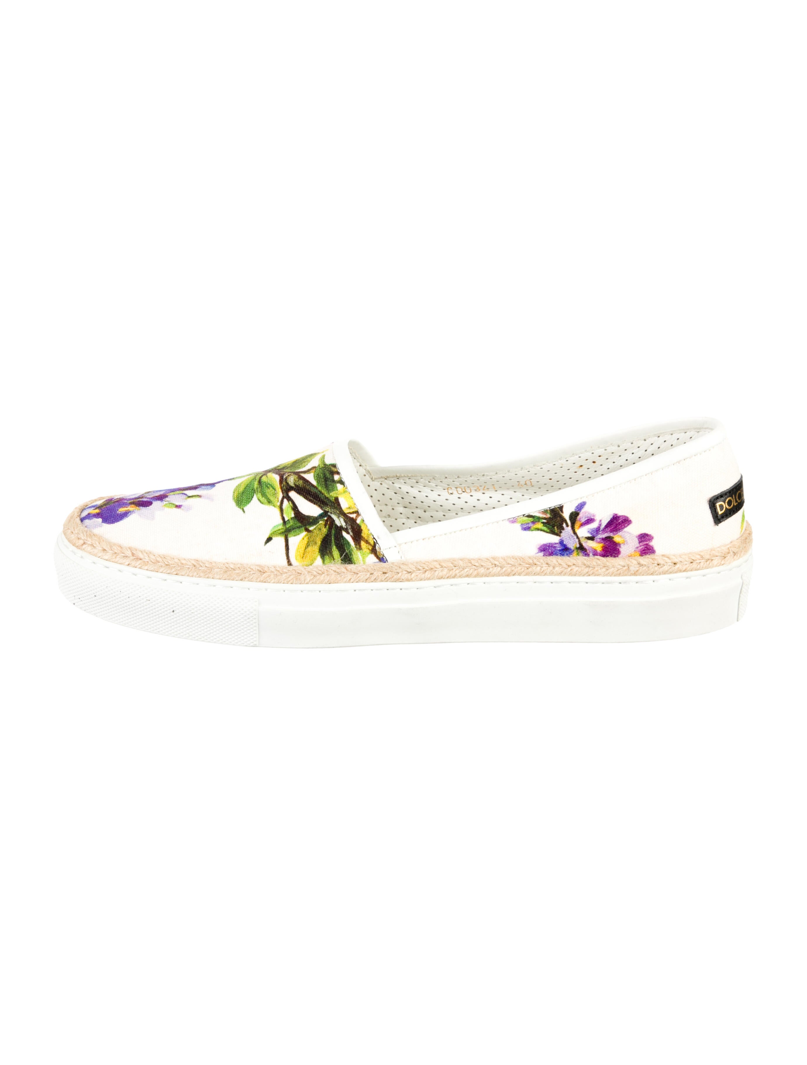 Dolce & Gabbana Canvas Floral Print Sneakers