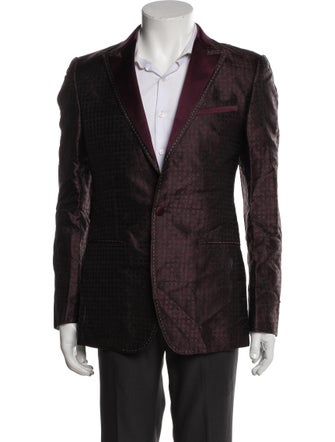 Dolce & Gabbana Silk Polka Dot Print Blazer