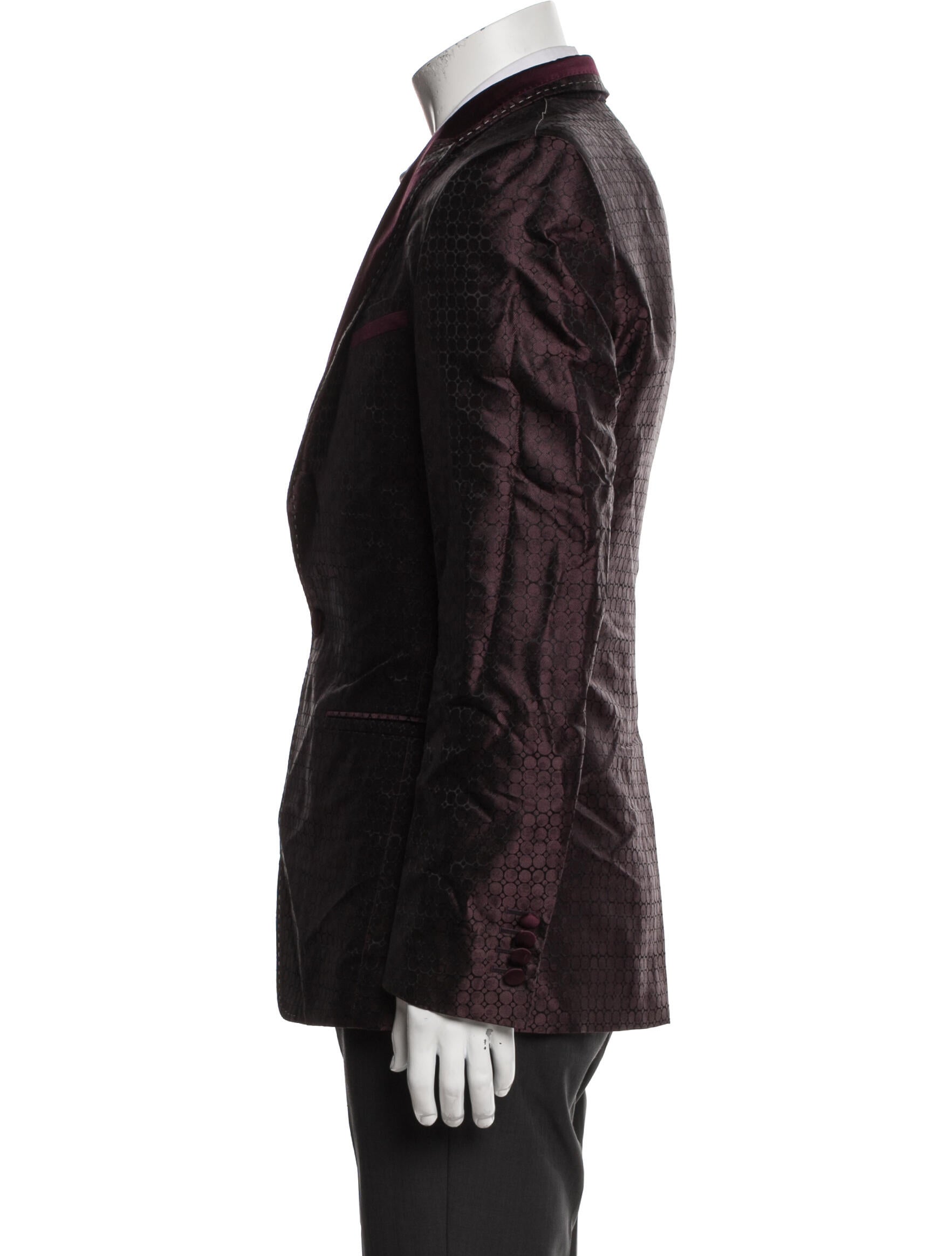 Dolce & Gabbana Silk Polka Dot Print Blazer