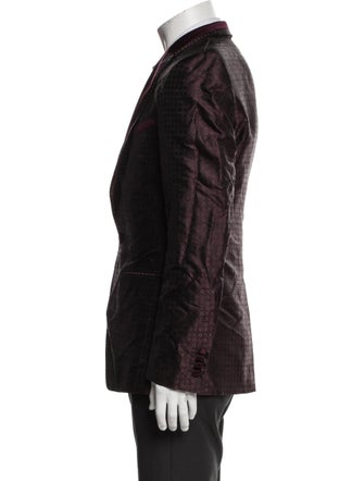 Dolce & Gabbana Silk Polka Dot Print Blazer