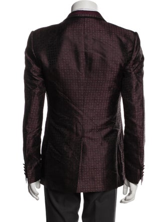 Dolce & Gabbana Silk Polka Dot Print Blazer