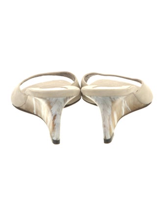 Dolce & Gabbana Suede Animal Print Slides