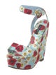 Dolce & Gabbana Floral Print Sandals