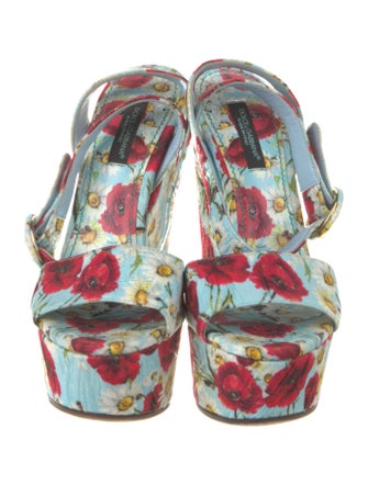 Dolce & Gabbana Floral Print Sandals