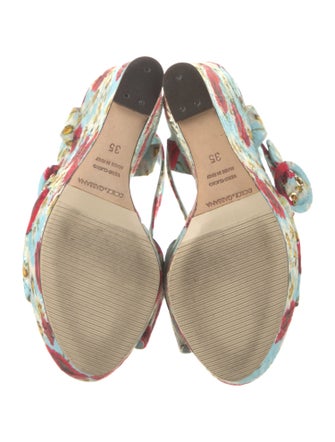 Dolce & Gabbana Floral Print Sandals