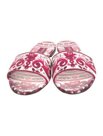 Dolce & Gabbana Canvas Floral Print Slides