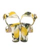 Dolce & Gabbana Canvas Printed Sandals
