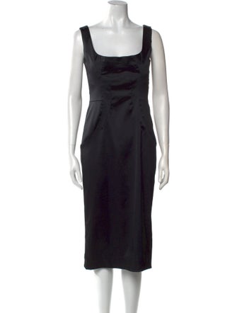Dolce & Gabbana Square Neckline Midi Length Dress