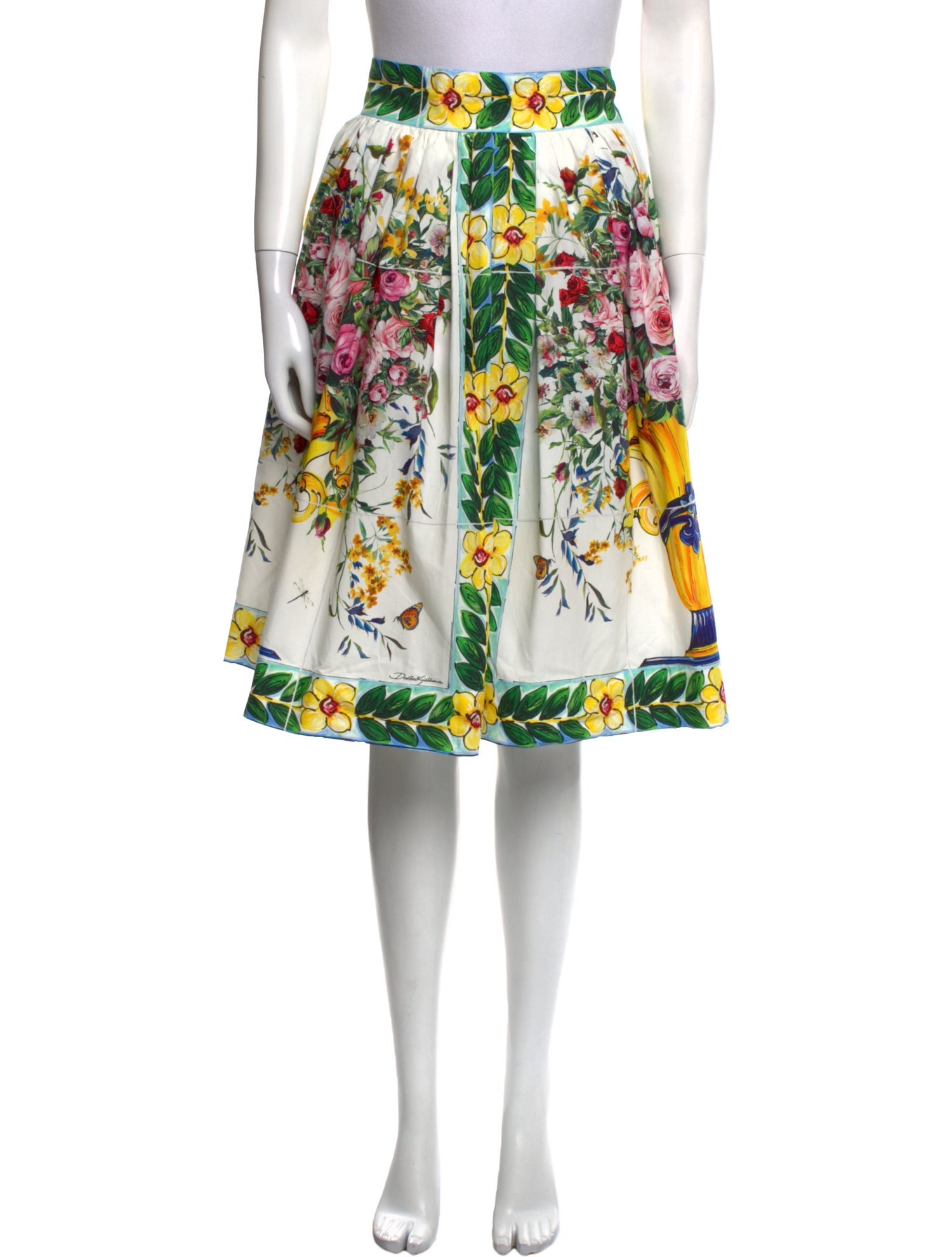 Dolce & Gabbana Floral Print Knee-Length Skirt