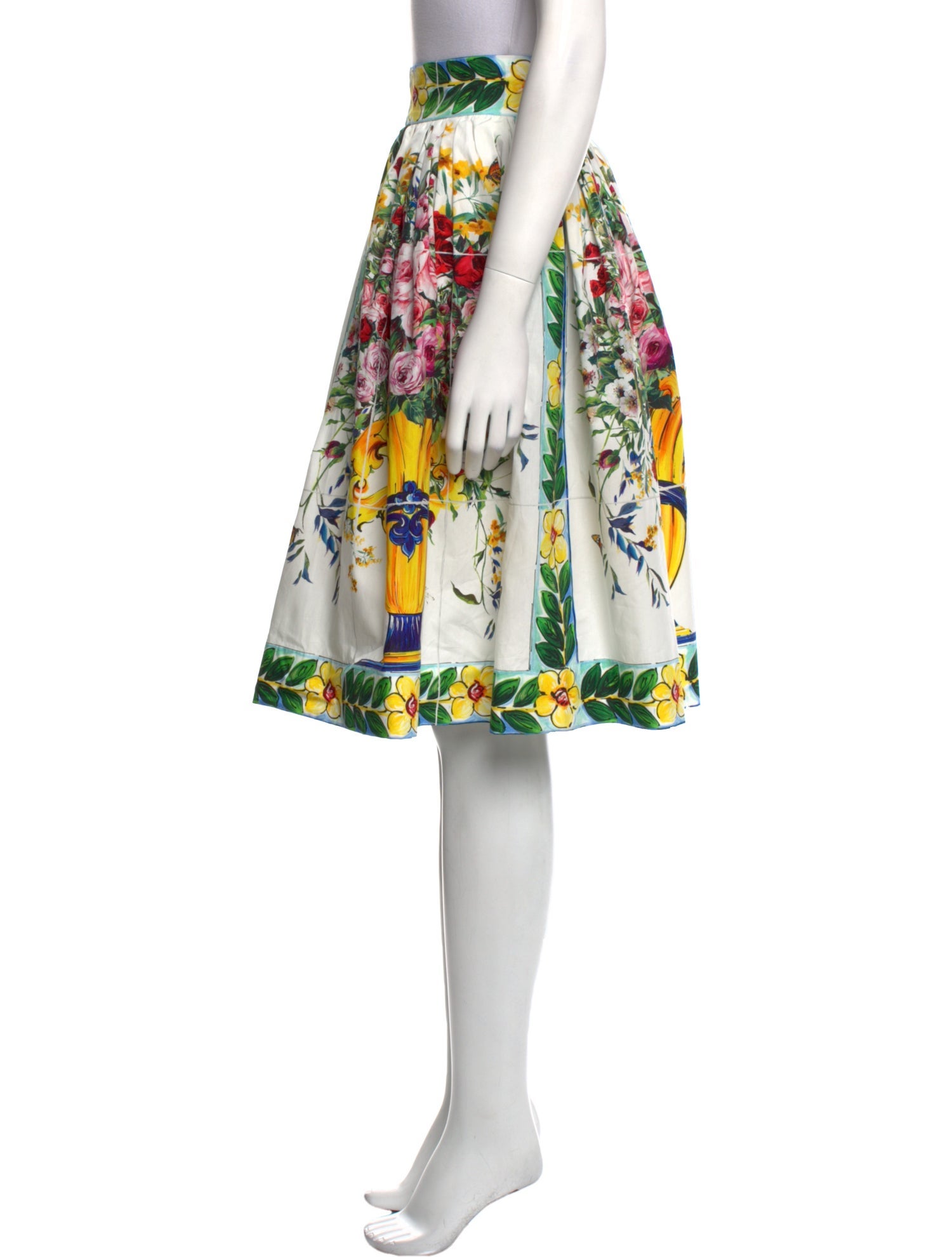 Dolce & Gabbana Floral Print Knee-Length Skirt