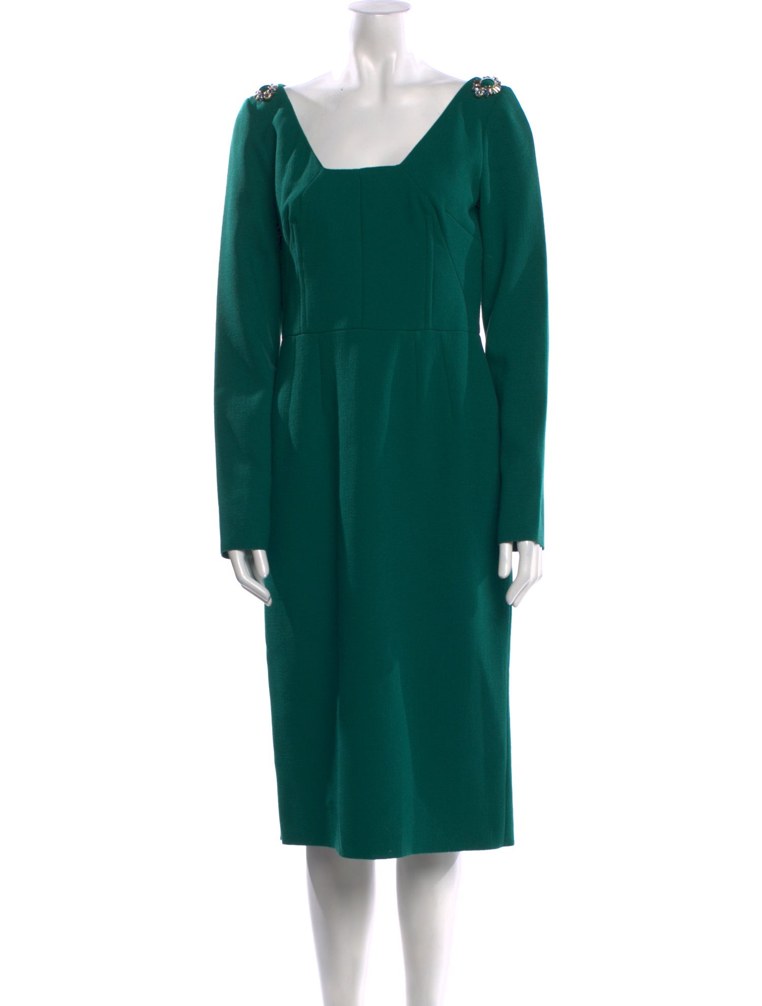 Dolce & Gabbana Virgin Wool Knee-Length Dress