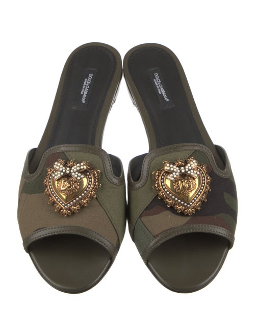 Dolce & Gabbana Canvas Printed Slides