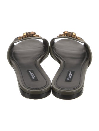 Dolce & Gabbana Canvas Printed Slides