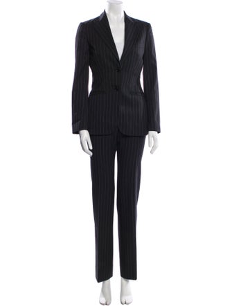 Dolce & Gabbana Virgin Wool Striped Pant Set