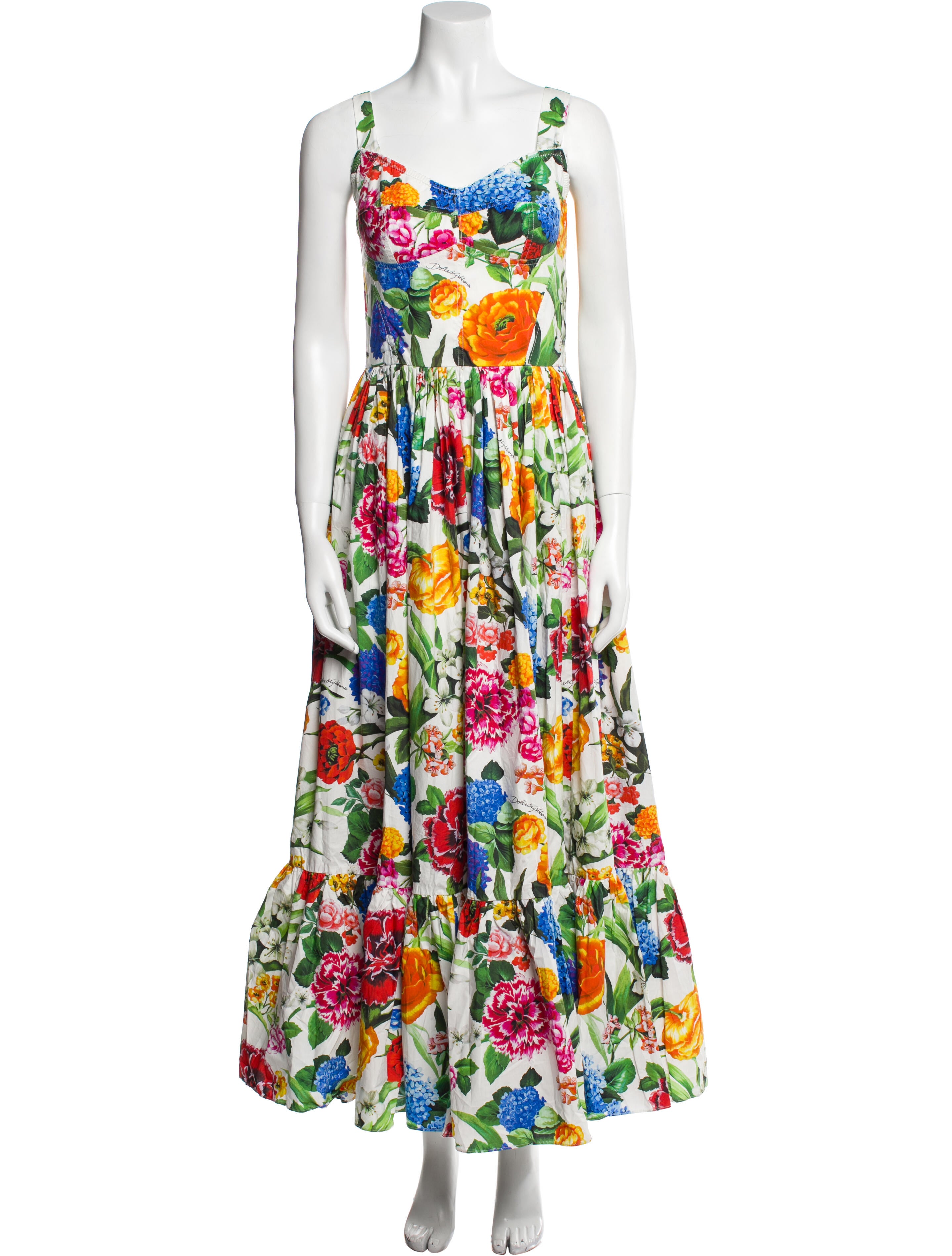 Dolce & Gabbana Floral Print Long Dress