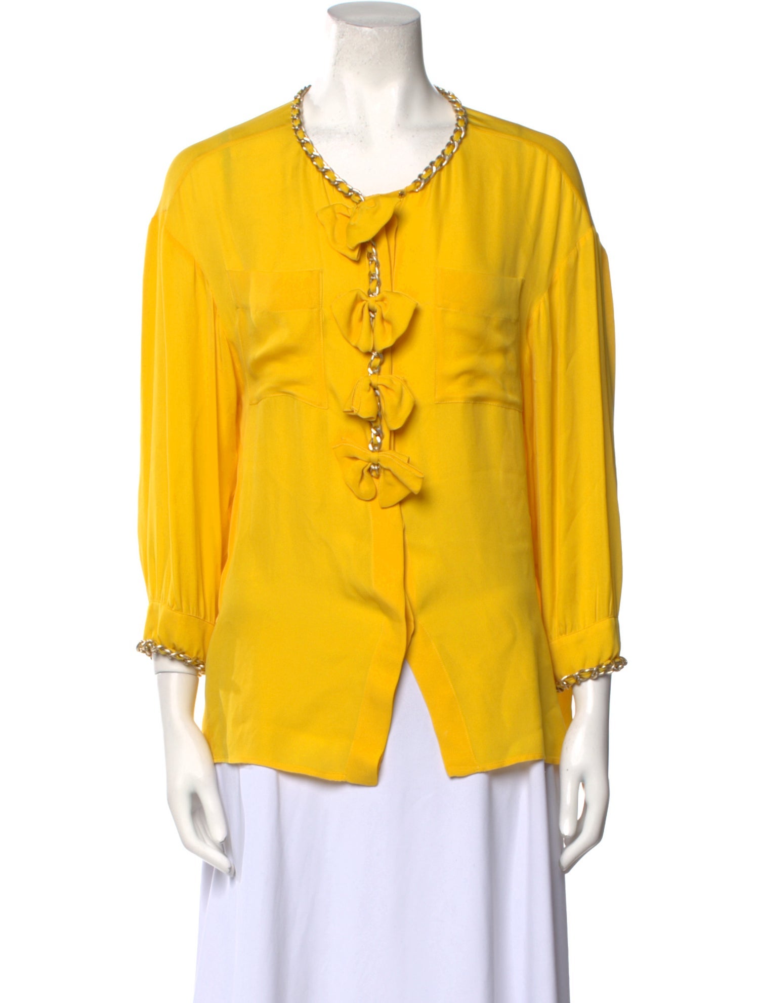 D&G Silk Crew Neck Blouse