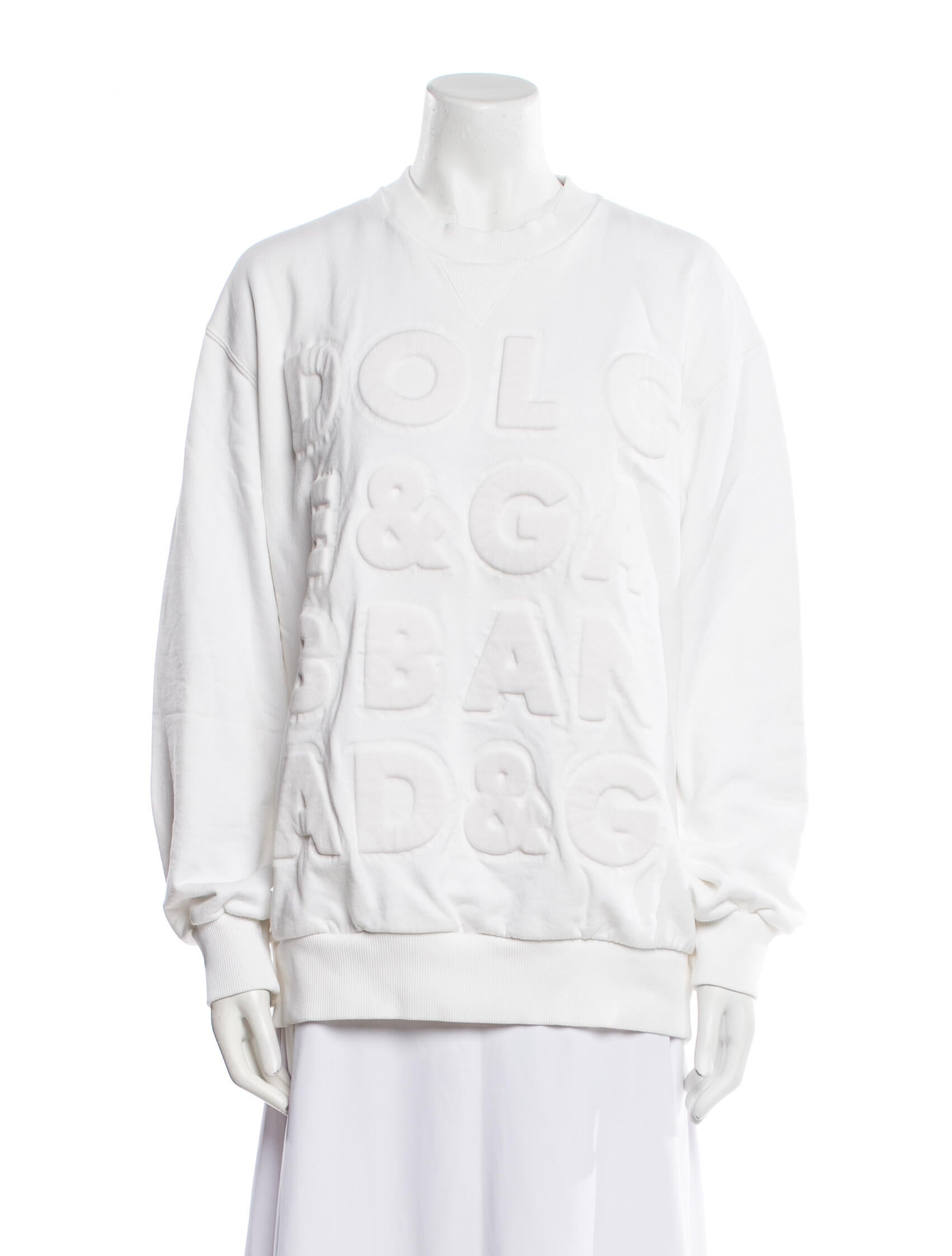 Dolce & Gabbana Mock Neck Long Sleeve Sweatshirt