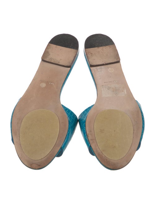 Dolce & Gabbana Crocodile Cutout Accent Slides
