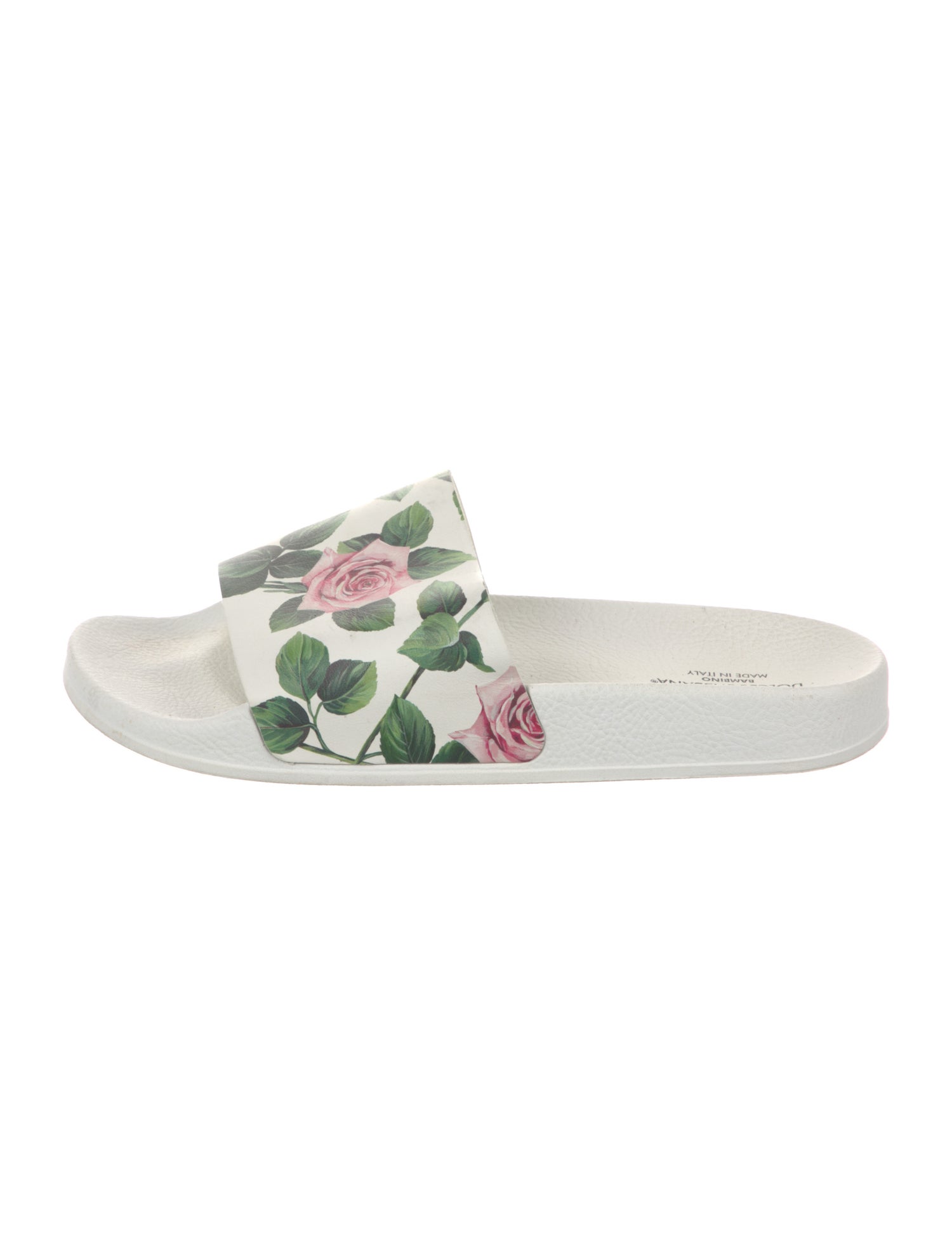 Dolce & Gabbana Rubber Floral Print Slides