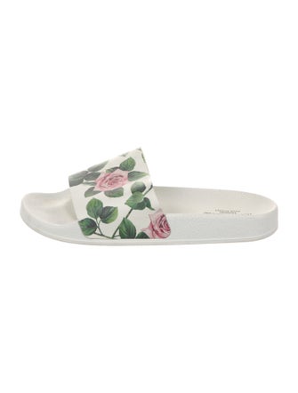 Dolce & Gabbana Rubber Floral Print Slides