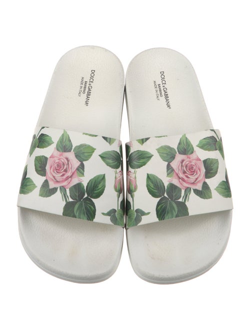 Dolce & Gabbana Rubber Floral Print Slides