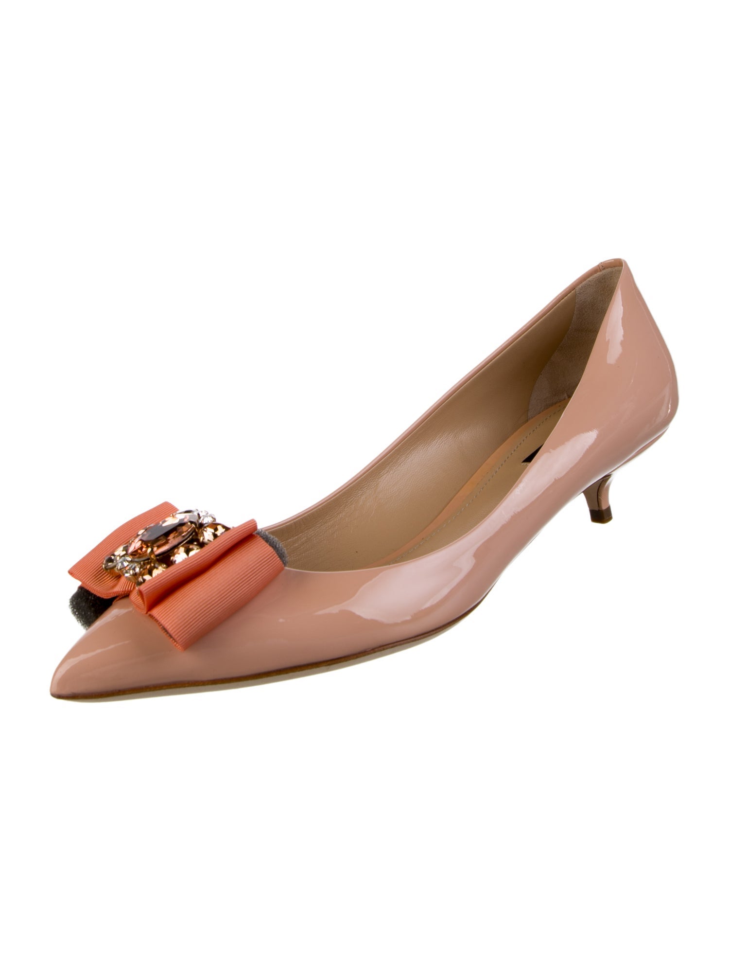 Dolce & Gabbana Patent Leather Crystal Embellishments Pumps