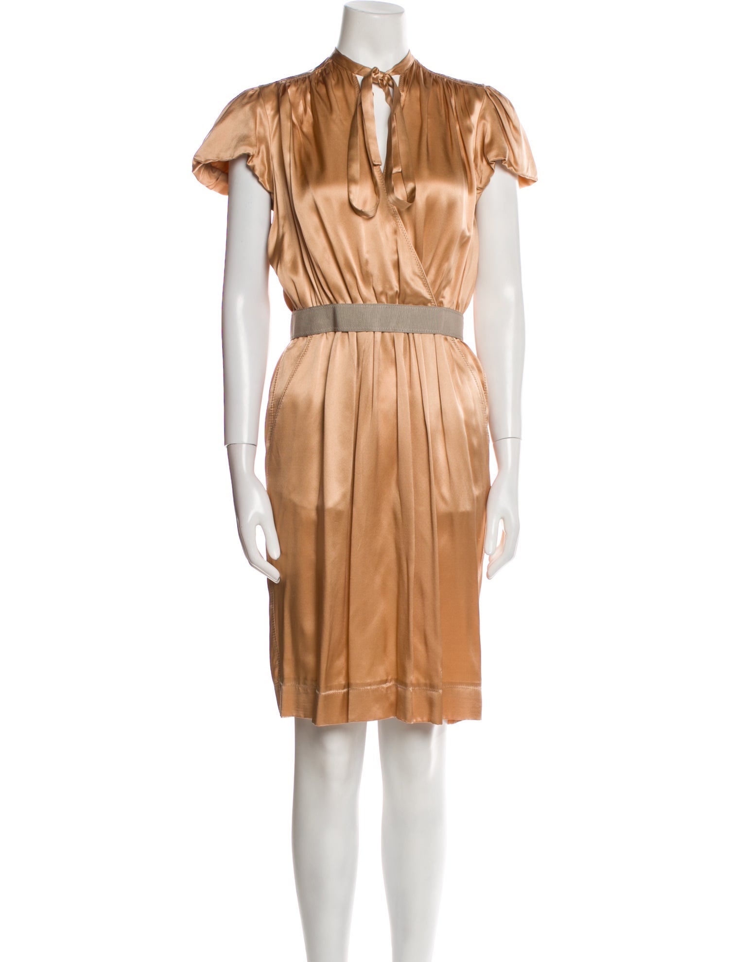 Dolce & Gabbana Mock Neck Knee-Length Dress