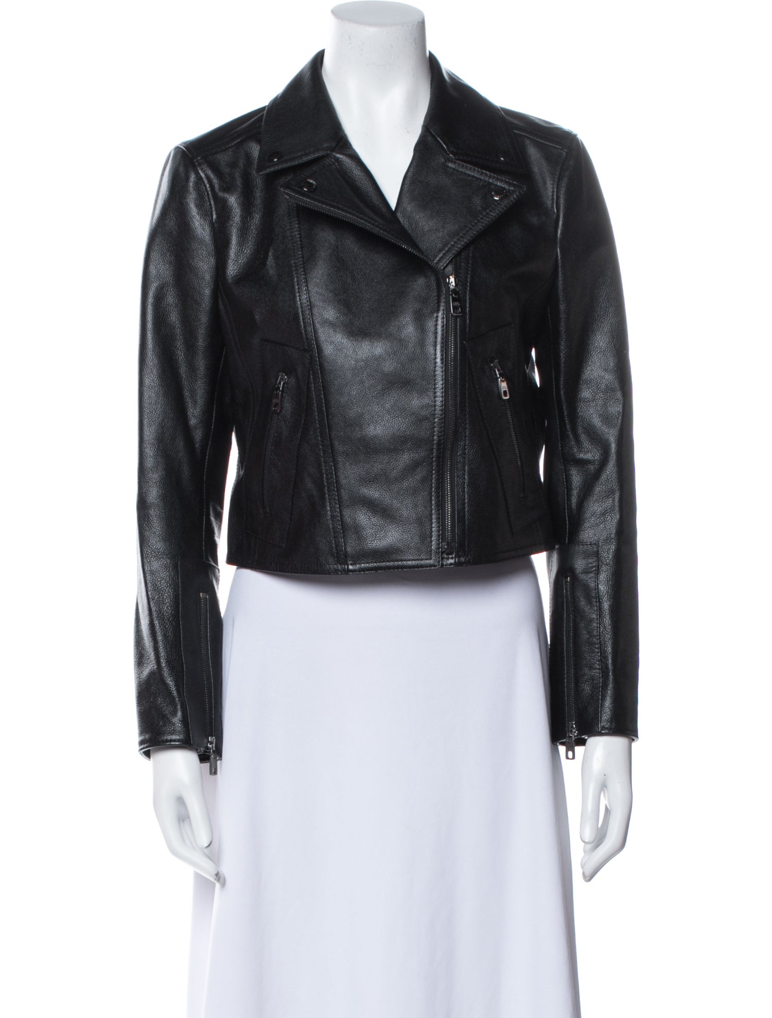 Dolce & Gabbana Calf Leather Biker Jacket