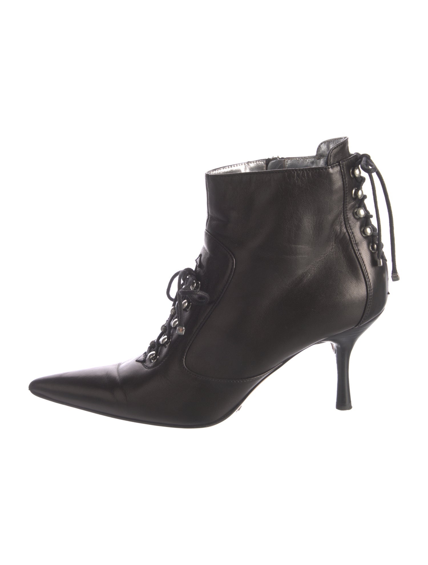 Dolce & Gabbana Leather Lace-Up Boots
