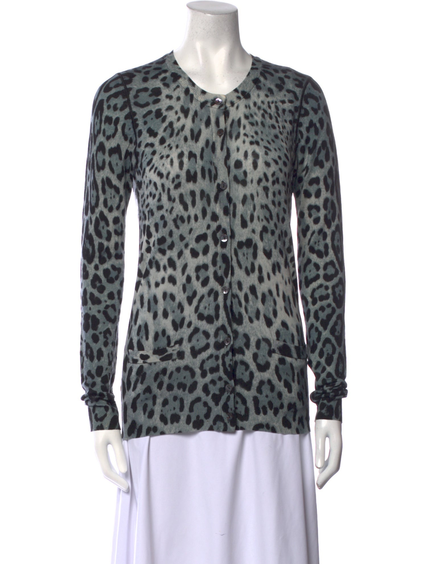 Dolce & Gabbana Virgin Wool Animal Print Sweater