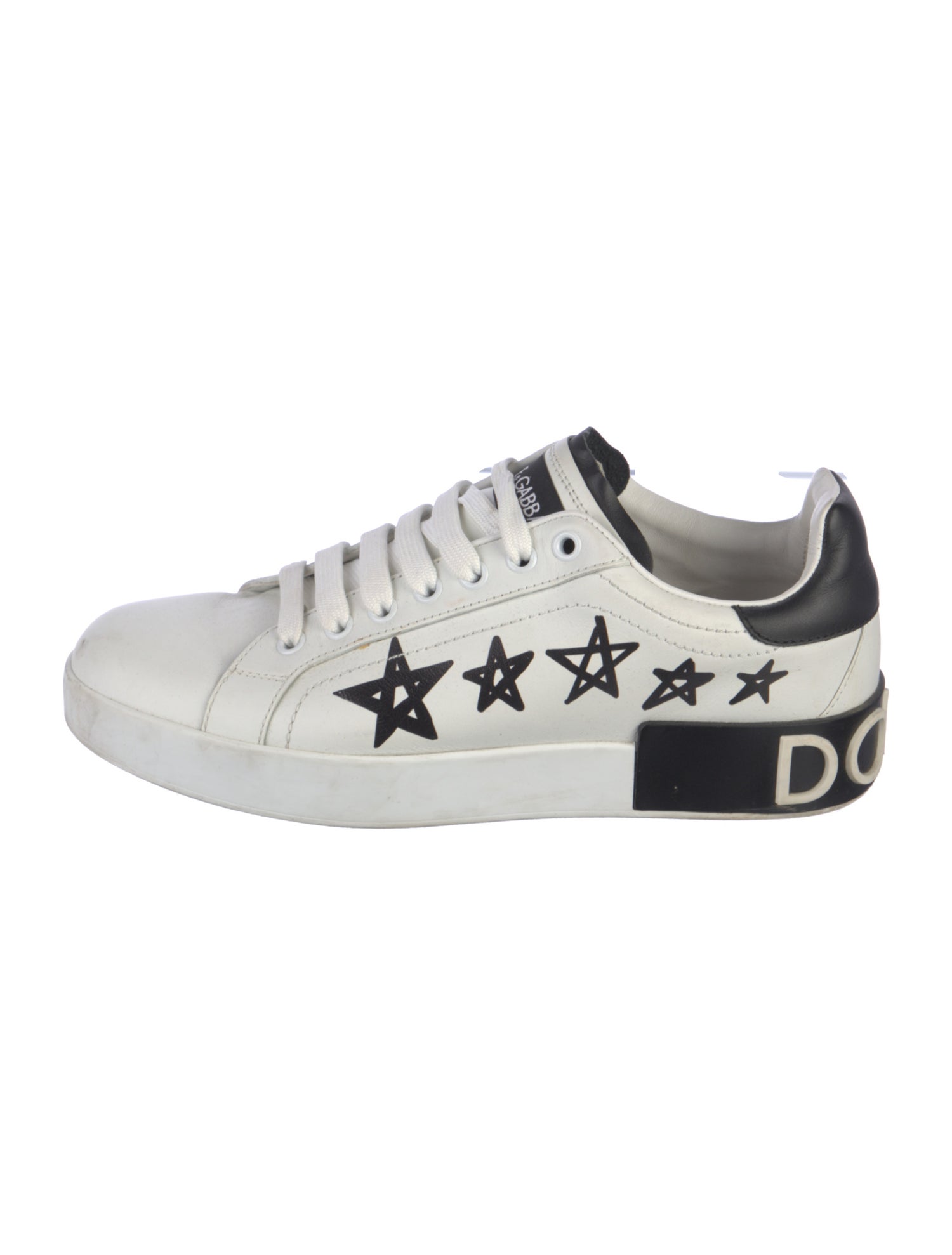 Dolce & Gabbana Leather Printed Sneakers