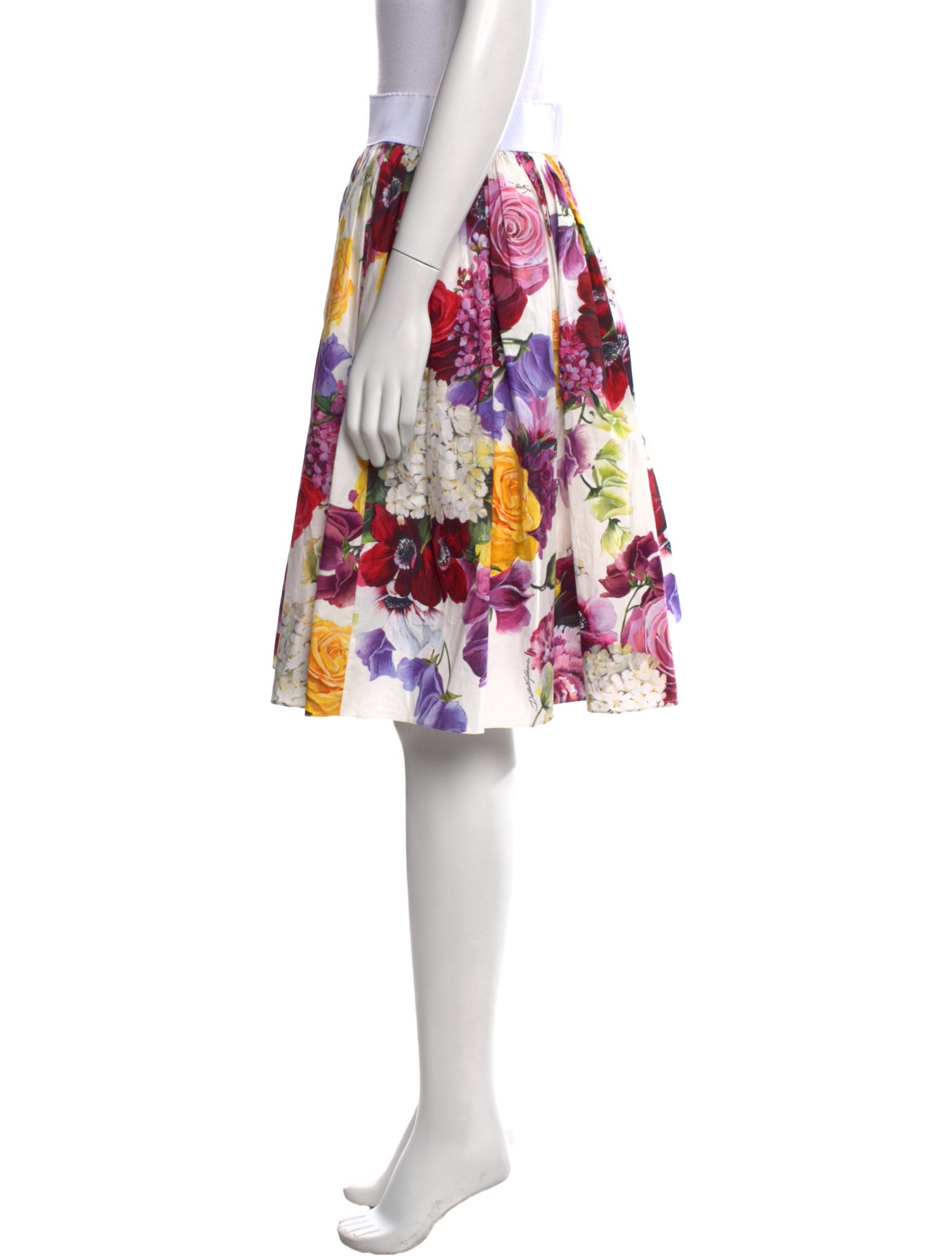 Dolce & Gabbana Floral Print Knee-Length Skirt