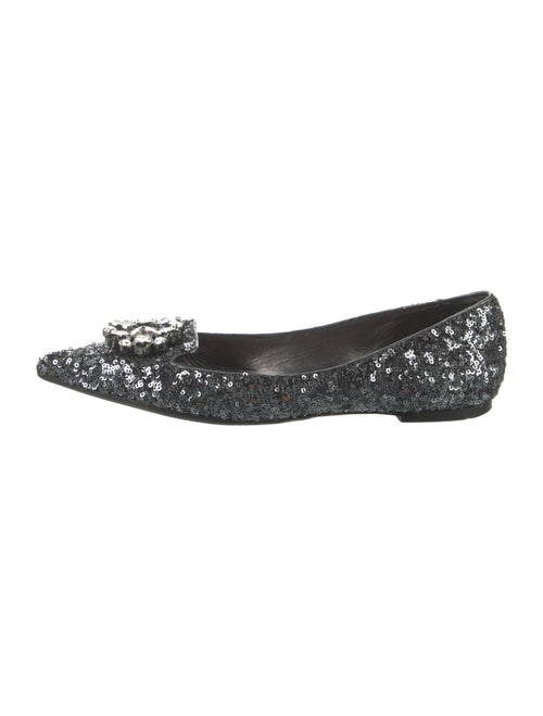 Dolce & Gabbana Sequins Crystal Embellishments Loafers