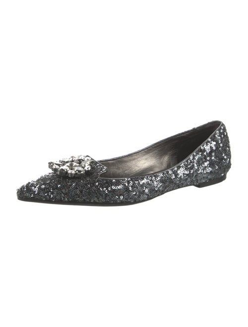 Dolce & Gabbana Sequins Crystal Embellishments Loafers