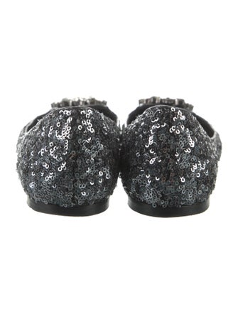 Dolce & Gabbana Sequins Crystal Embellishments Loafers
